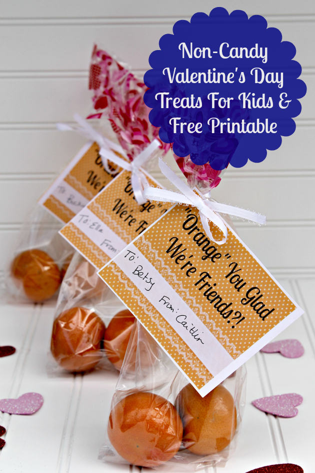 If you are looking for a healthy non-candy Valentine's Day treat for the kids, try one of these fun ideas and enjoy a free printable as well!