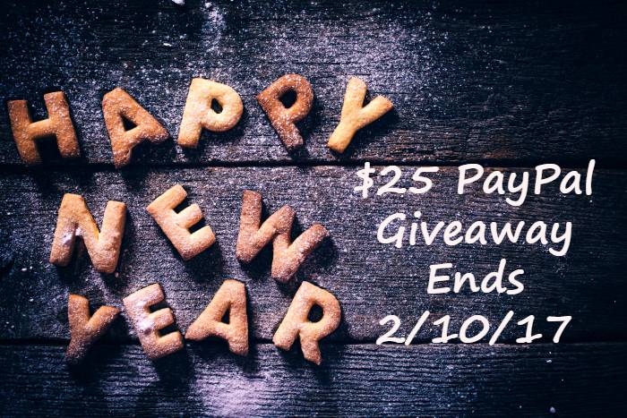 Happy New Year! $25 PayPal Cash Giveaway