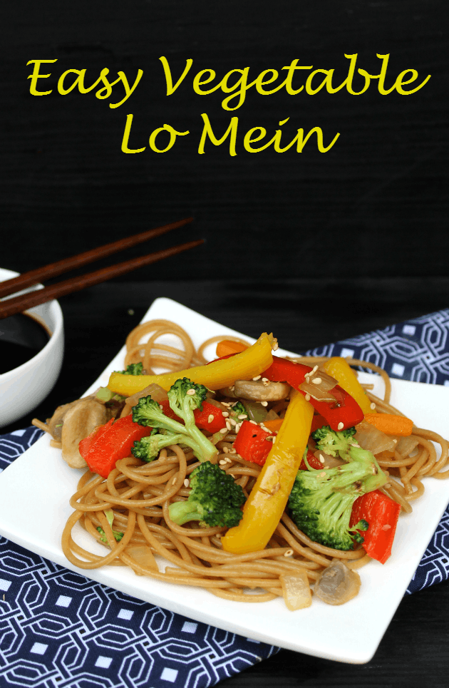 Easy Vegetable Lo Mein pin