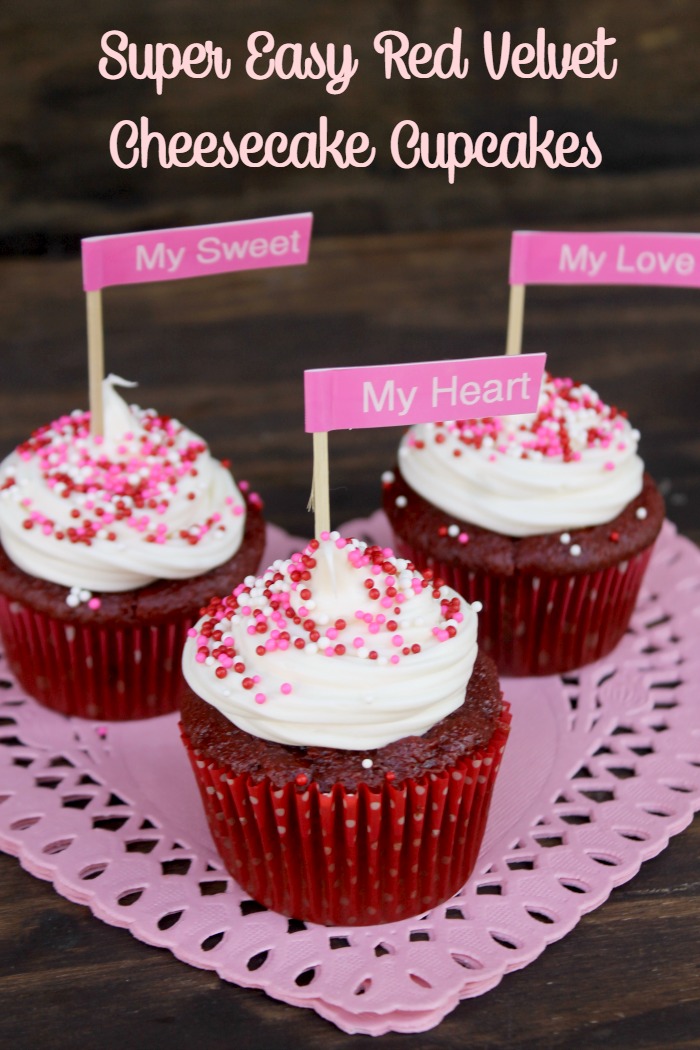 Valentine's Day? Whether you are you a lover or a hater, you will love my Super Easy Red Velvet Cheesecake Cupcakes. 