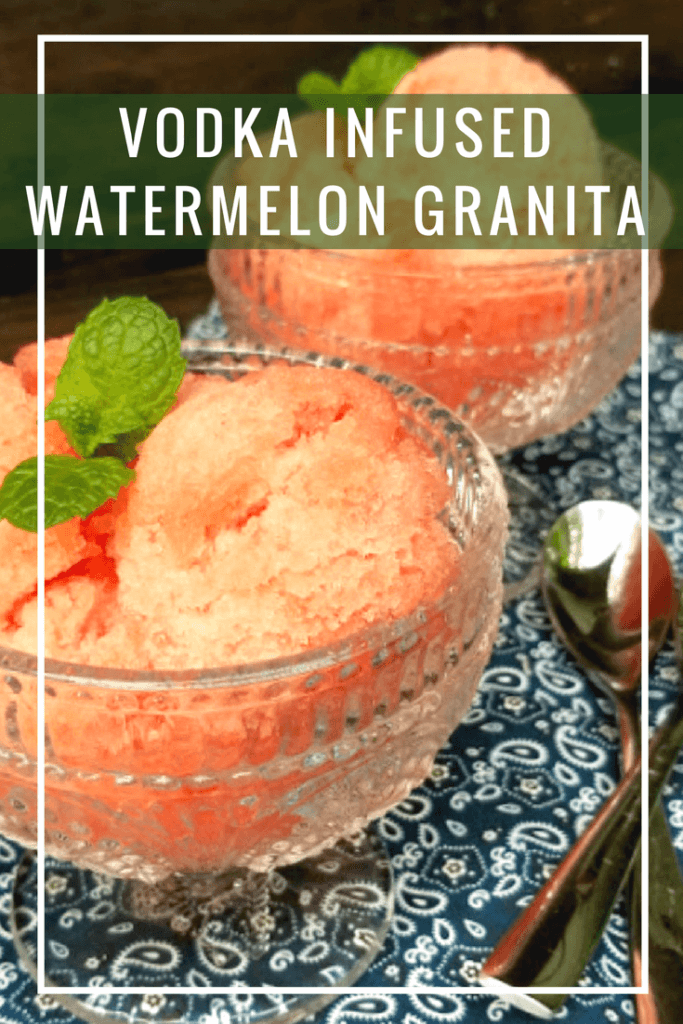 msg. 21+ When it comes to summer entertaining, I love to make a signature cocktail or dessert. For my Vodka Infused Watermelon Granita, I combined the two! #ad @SVEDKA