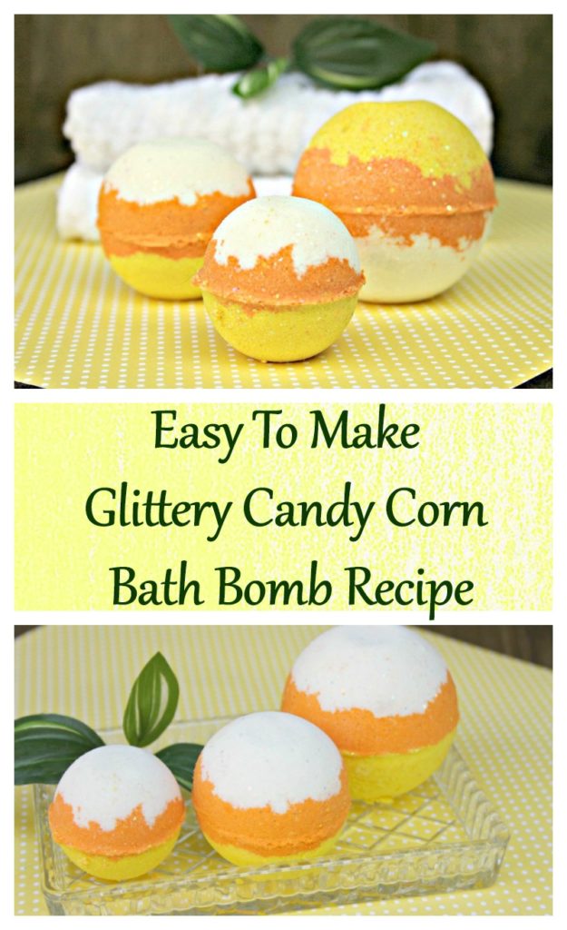 Did you know one of the large bath bombs from a boutique shop can cost more than $10? When you make this Candy Corn Bath Bomb Recipe, you can save over $9!